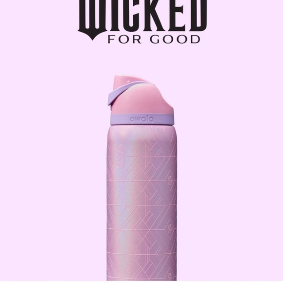Limited Edition Owala × Wicked For Good Glinda Pink Water Freesip 32oz, In Hand - Picture 1 of 9